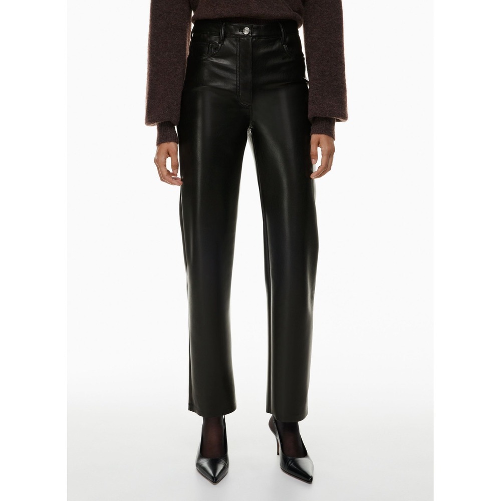 Aritzia Wilfred The Melina Pant Size 2 Black Faux Leather Modern Contemporary